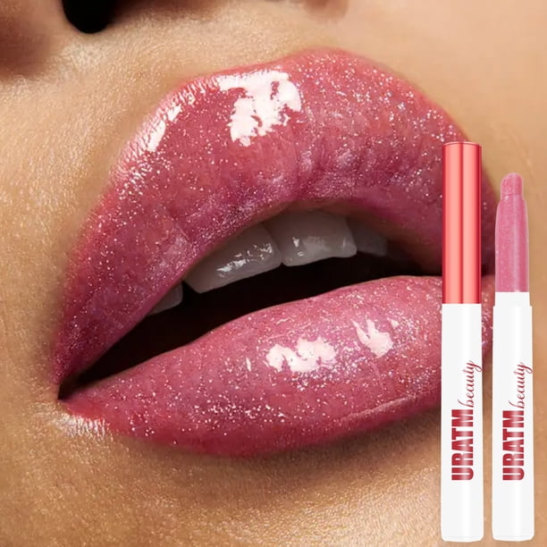Lápiz labial transparente con brillo de agua, hidratante y brillante, no se desvanece fácilmente, no se pega fácilmente a la taza, lápiz labial de 1,5 ga.