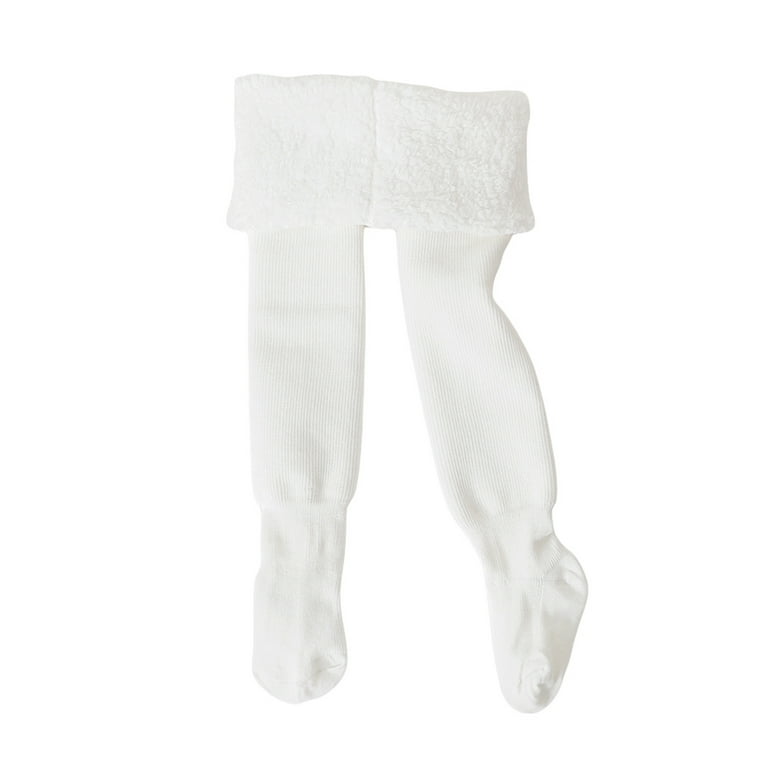 Shuttle tree Kid Pantyhose Winter Warm Tights Velvet/Fleece Lined Stockings  Footed Leggings