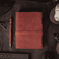 thumbnail image 5 of Leather Journal - Antique Handmade Deckle Edge Vintage Paper Leather Bound Journal - Book of Shadows Journal - Leather Sketchbook - Drawing Journal - Great Gift (Red), 5 of 7