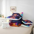 thumbnail image 5 of Afro Girls 7 Piece Comforter Set Full Bed in a Bag,American African Princess Bedding Sets Black Hair Girl Ocean Jellyfish Sheet Set with Comforter, 5 of 5