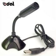 Hight Quality Studio Speech Mini USB Microphone Stand Mic with Holder for Microfono Computer Microphones For PC Laptop Mikrofon S2,Black