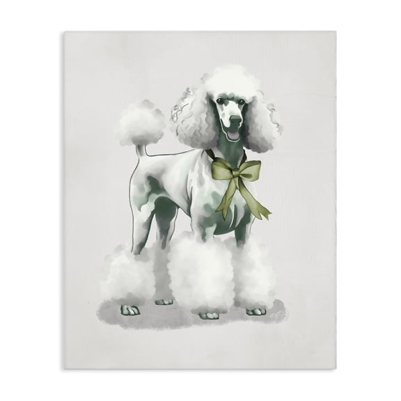 Stupell Industries Transitional Graceful Poodle & Ribbon Canvas Art, 16 x 20, by Elizabeth Medley