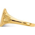 thumbnail image 4 of 14K Yellow Gold 10.0X7.5mm Closed Back Signet Ring (Size 6) Made In United States ch194, 4 of 6