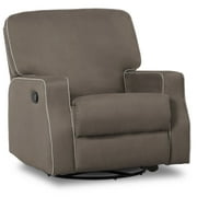 Delta Children Carson Nursery Glider Swivel Recliner, Graphite w/Dove Grey Welt