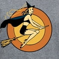 thumbnail image 3 of CafePress - Retro Witch T Shirt - Women's V-Neck Dark T-Shirt, 3 of 4