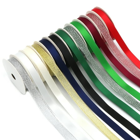 UPC: 0810074396998 | Christmas Ribbon Pack for Gift Wrap and Crafts  12 Colors  3/8  x 36 Yards by Gwen Studios