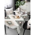 thumbnail image 6 of Sage Green Aztec Table Cloth, Southwest Boho Ethnic Chic Motifs Waterproof Tablecloth for Rectangle Tables, Reusable Washable Fabric Table Cover for Restaurant Kitchen Dining Tables 60"x120", 6 of 6
