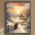 thumbnail image 3 of Pintura de diamante 5D DIY, taladro redondo completo, escena exterior de invierno, decoración del hogar, 30x40cm, 3 of 9