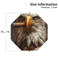thumbnail image 2 of Lsque Funny Bald Eagle Pattern 4" Drink Coasters Set of 4, PVC Leather Absorbent Coasters, Table Coaster Set Decorative Coffee Cup Coasters Housewarming Gift -Octagon, 2 of 6