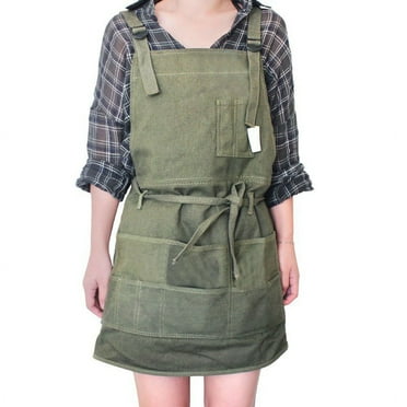 Top Sales Apron with Pockets Painting Painter Adjustable Neck Strap Waist Ties Gardening Waxed Aprons for Women Men Adults
