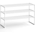 thumbnail image 1 of Zapatero de 3 Niveles, Estantería de Metal, Estantería de Zapatos, para 12 a 15 Pares, 30 x 92 x 55 cm, Estante Apilable, Negro MLSA303B02,Blanco perla, 1 of 23