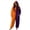 Z32-Orange3, variant on LILIYA Halloween ONESIE, Unisex Hooded Jumpsuit, Color Block Plush Loungewear with Front Pockets, Relaxed Fit 1-Piece Bodysuit, Cozy Holiday Sleepwear for Couples