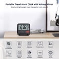 thumbnail image 2 of MeesMeek Digital Travel Alarm Clock for Bedroom Office - 3.14 inch Display, 10s Backlight, 9 Mins Snooze, 12/24H, Weekend Mode, Date and Temp, Battery Include (Black), 2 of 7