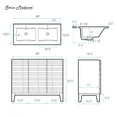 thumbnail image 2 of Cascade 48" Freestanding Bathroom Vanity in Green Oak with Black Double Basin Sink Top, 2 of 8
