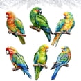 thumbnail image 2 of Parrots Decorative Wooden Clip-on Ornaments of 6 by G. Debrekht - Christmas Decor - 8090013C-S6, 2 of 11