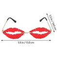 thumbnail image 4 of 1 pieza de gafas de sol creativas con forma de labio, divertidas gafas de sol sin marco, accesorio de fotografía, 4 of 5