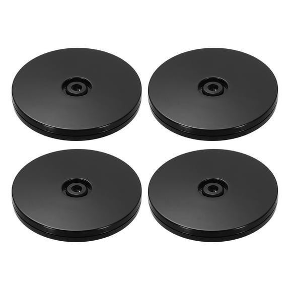 4Pack Acrylic Lazy Susan Turntable, 4" Spinner Lazy Susan Turntable Organizer, Acrylic Ball Bearing Rotating Tray for Pantry Spice Rack Decorating, Black