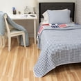 thumbnail image 2 of Donna Sharp Americana Star & Stripe 2PC Ragged Pieced Cotton Twin Quilt Set, 2 of 10