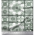 thumbnail image 1 of Soimoi Polyester Crepe Fabric Check & Damask Patchwork Fabric Prints by Yard 52 Inch Wide, 1 of 3