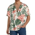 thumbnail image 3 of Xecao offers the Lilies Flowers for Men's Casual Short-sleeved Shirt, a button-up collared shirt with a pocket, perfect for beach vacations and yacht travel in the Small size., 3 of 7