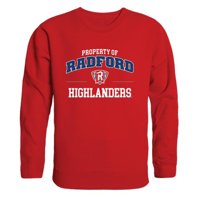 W Republic 545-366-RED-04 Radford University Property of Crewneck T-Shirt, Red - Extra Large