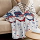 thumbnail image 5 of Independence Day Blanket Party Blanket Flannel Bed Blanket USA Flag Day Themed Sofa Throw Blanket, 5 of 6