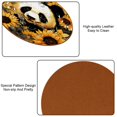 thumbnail image 5 of Panda 6PCS Round Microfiber Leather Coasters Set, 11x11 cm/4.3x4.3 in Absorbent Drink Mats for Home, Kitchen, and Office - and Easy to Clean Table Coasters, 5 of 6