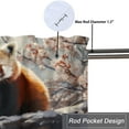 thumbnail image 5 of Red Panda Rod Pocket Thermal Insulated Curtain Valance Cherry Blossoms Flower Cute Animal Window Valance for Bedroom Bathroom Living Room Dining Room 54 by 18 in, 1 Panel, 5 of 6
