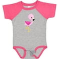 thumbnail image 3 of Inktastic Cute Flamingo, Baby Flamingo, Pink Flamingo Girls Baby Bodysuit, 3 of 5