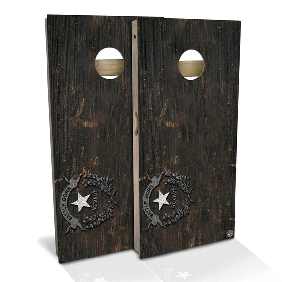 Skip's Garage | Nevada Flag Vintage Cornhole Board Set | Includes Boards & Bags | Choose Your Size & Accessories