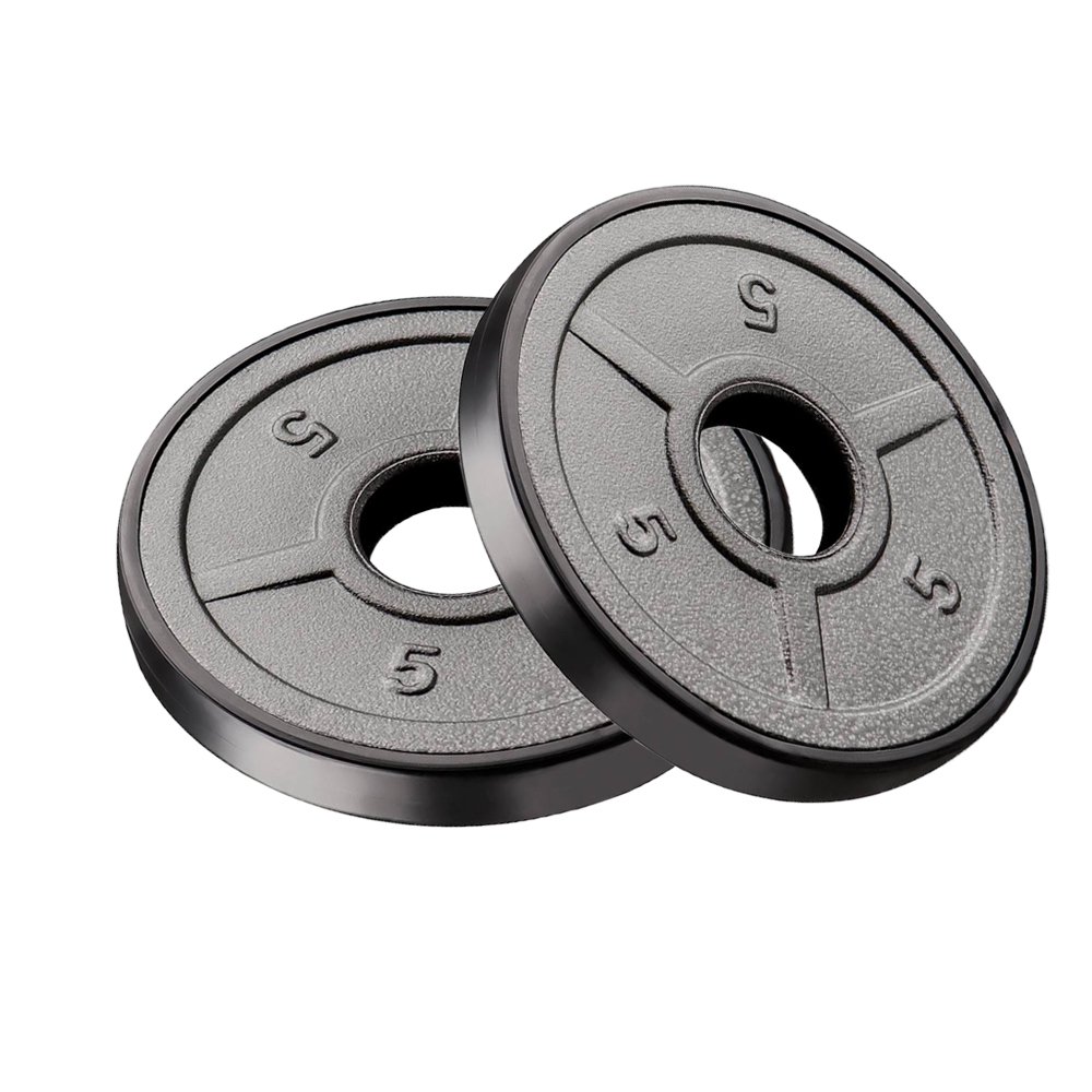 Marcy Ecoweight Olympic Grip Plates, Sold in Pairs, 5 lbs