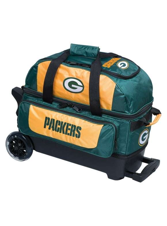 Green Green Bay Packers Two-Ball Roller Bowling Bag