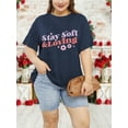 thumbnail image 5 of XCHQRTI Cute Love Women Plus Tshirt Graphic Short Sleeve Shirt Valentine's Day Tees, 5 of 7