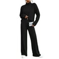 thumbnail image 1 of Mialoley Ensemble Pantalon Femme, Élégant Chandail à Manches Longues Col Roulé avec Pantalon en Tricot Tenue d'Automne, 1 of 5