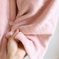 thumbnail image 4 of Htigea Women's Fleece Robe Soft Long Sleeve Hooded Nightgown Button Down Housecoat Cute Shower Spa Robes with Pockets Pink,L, 4 of 9