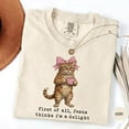 thumbnail image 3 of Christian Cat Shirt Jesus Thinks I'm A Delight Tee Christian mom gift Gift for mom funny christian tee faith humor shirt, 3 of 5