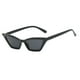 thumbnail image 2 of Gafas de sol vintage retro para mujer Perfecl Marco de plástico Lente reflejada Negro, 2 of 5