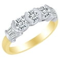 thumbnail image 2 of AFFY 1 Ct White Natural Diamond Anniversary Band Ring in 14k Yellow Gold Ring Size - 10.5, 2 of 2