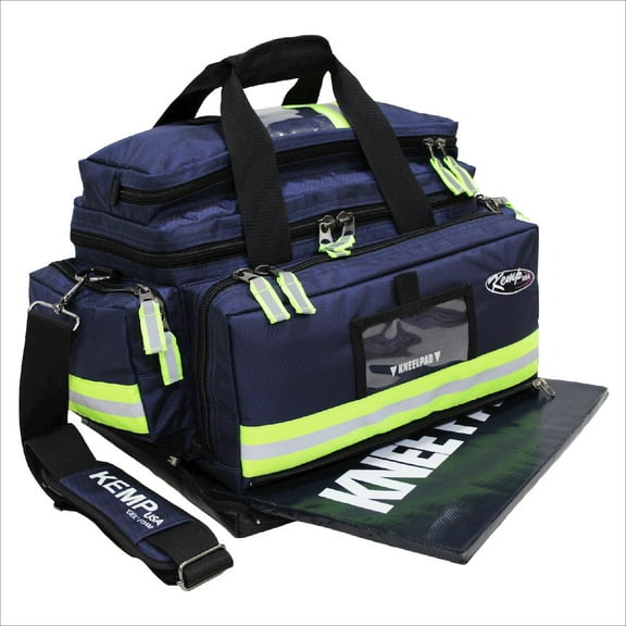 Kemp USA 17.5" Navy Blue, Black, and Yellow Kemp USA  High-Quality Large Professional Trauma Bag