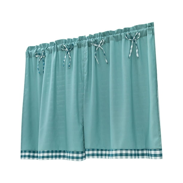 Sofa Vama Ropa de Cama Cortinas cortas con lazo para cocina, ventanas corredizas, camas para estudiantes for Navideño