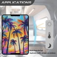 thumbnail image 5 of POLERO Colorful Palm Trees RV Window Shade,17.3x26 inch Foldable Blackout Camper Door Window Cover for Sun Shades UV Rays Protection, Fashion Tropical RV Accessories Universal Fit, 5 of 7