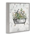 thumbnail image 4 of Stupell Industries Leaf Patterned Bath Typography Painting Gray Framed Art Print Wall Art, 17 x 17, 4 of 10