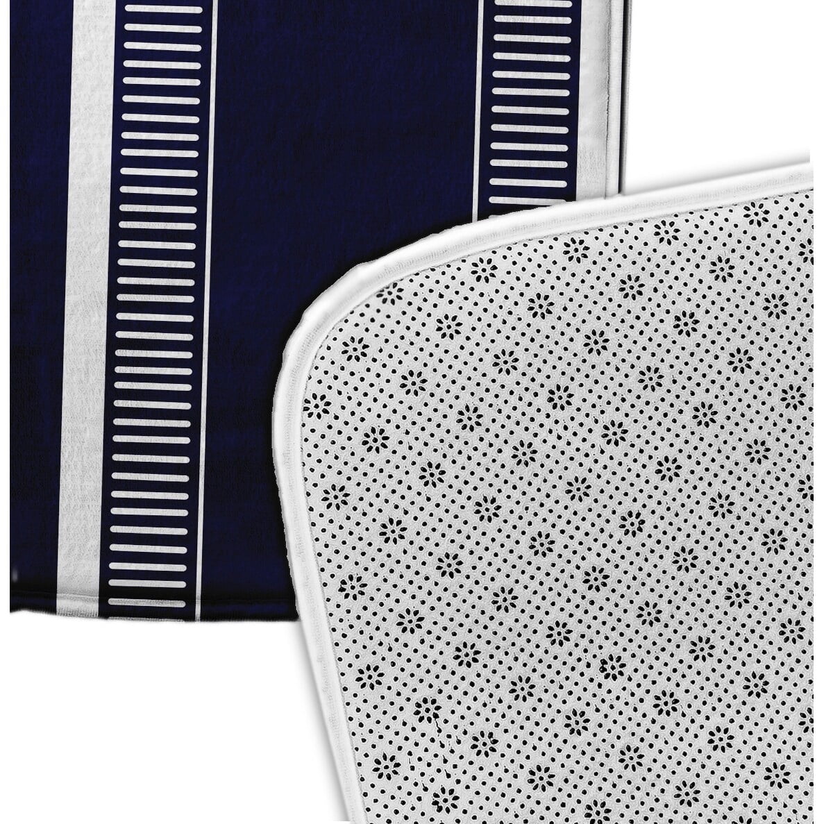 Simply Daisy 34" x 21" Plush Microfiber Yellow Dashing Stripe Bath Mat