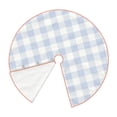 thumbnail image 2 of KLL Blue Checkboard Christmas Tree Skirt 30" ,Party Decorations Farmhouse for Christmas Decorations Holiday Party, 2 of 6