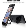 thumbnail image 2 of Pour iPhone 8 Plus Étui avec Protecteur d'Écran Protection Robuste Grade Militaire Double Couche Antichoc avec Support Intégré Magnétique pour iPhone 8+/7+ (Noir), 2 of 7
