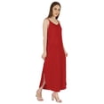thumbnail image 2 of Inkmeso Robe d'Été Unie Aguichant pour Femmes à Bretelles Spaghetti Décontractée de Plage et de Villégiature Robe Maxi, 2 of 7