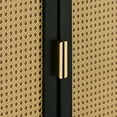 thumbnail image 5 of Rattan Storage Cabinet with Doors, Freestanding Accent Cabinet Modern Rattan Buffet Cabinet with Adjustable Shelves Rattan Sideboard for Dining Room, Hallway, 5 of 9