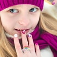 thumbnail image 3 of 1 Box Adjustable Rings Little Girl Rings Cartoon Decorative Rings Toddler Rings, 3 of 8
