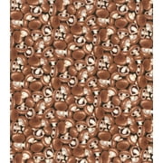 Fabric Traditions Tossed Mushrooms 100% Cotton Fabric sold by the yard