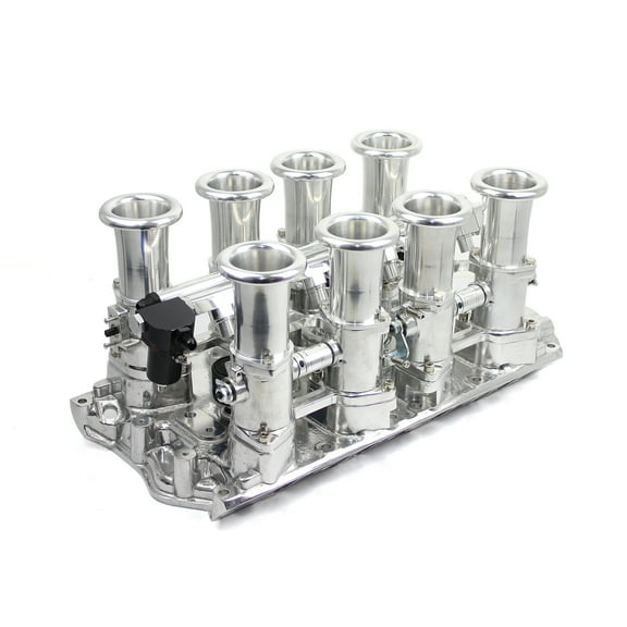 Speedmaster 1-148-006 Compatible with Ford 351W Windsor Downdraft 8 Stack EFI Intake Manifold System Complete Polished